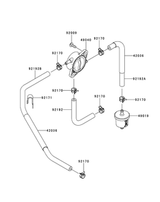 Kawasaki Fr730v-As05 Fuel And Fuel Valve Diagram and Parts List for Z-FORCELZ54 (17AIDAGC-17AIDAGC010)(2014) Cub Cadet Lawn Tractor